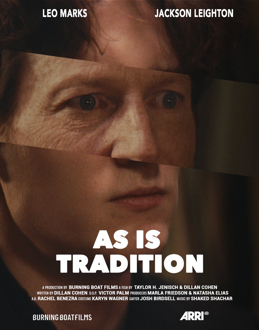 Poster for As Is Tradition — a woman's face split across offset horizontal bands